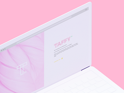Taffy Co Splash Page brand design ui design website