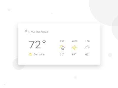 Weather UI Card card layout typography ui design