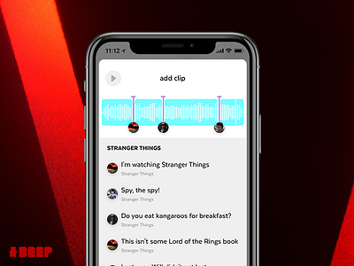 Stranger Things Beep app design iphone x stranger things uiux