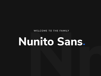 Welcome to our little family Nunito Sans fonts type typography ui design