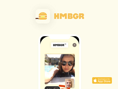 HMBGR Phone App art direction branding graphic design ios app ios app design logo ui design video chat