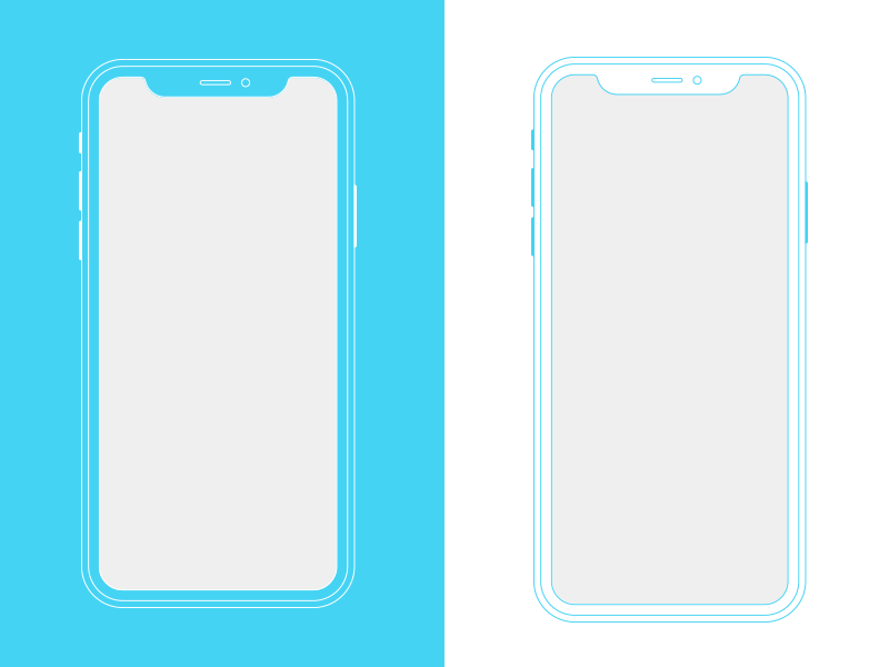 Download Free iPhoneX Outline Mockup by Colin Zyrek on Dribbble