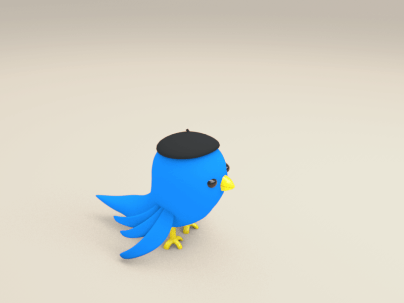 Twitt Birdy beret bird music nael notes sing twitter