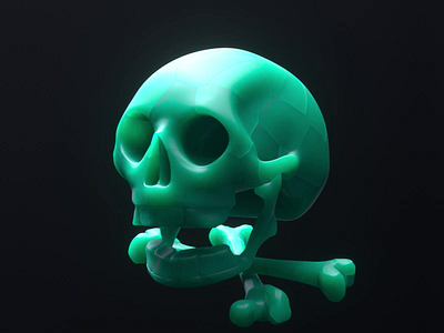 Skull & Ghost 3d animation c4d dead design everyknowandthen ghost hdrilink jade nael octane skull skull and crossbones