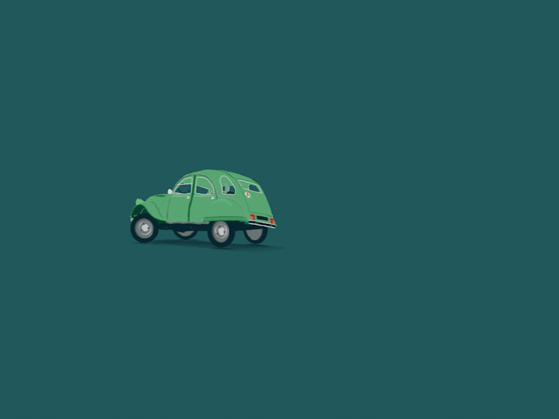that's done. 2cv 3d animation c4d car gif licence nael oculus quill quillustration rift vr