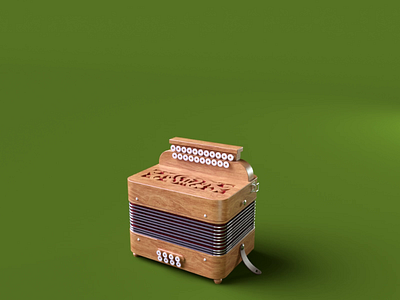 Accordeon re-rendered 3d animation c4d everynowandthen hdrilink nael octane