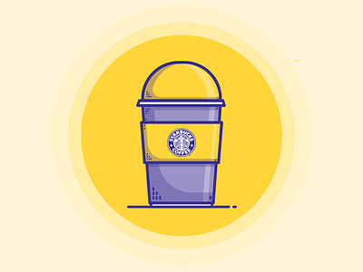 Starbuck Coffee breakfast coffee cup flat design icon morning starbuck ui ux