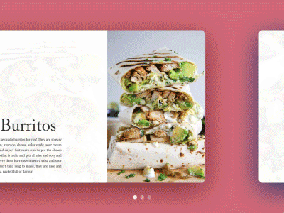 Perfect Burritos burritos dinner food gyros page principle salsa ui ux web