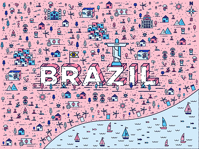 Brazil brazil city footbal mule ocean samba sea sticker sticker mule