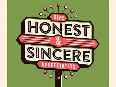 1. Give honest & sincere appreciation how to win friends illustration signage typography vector vintage