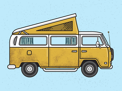 Let's go camping! camping car illustration van vw