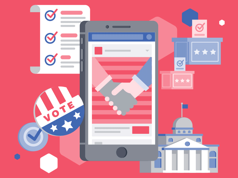 Gettin' Political on FB election facebook mobile motion graphics politics vote
