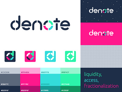 Denote Branding blockchain branding logo