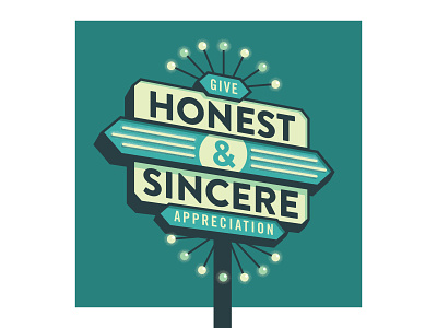 #2: Give honest and sincere appreciation how to win friends illustration signage typography vector vintage