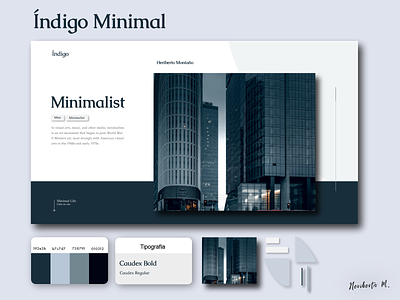 Indigo Minimal .ai branding design fonts free illustration illustrator indigo minimal presentation vector