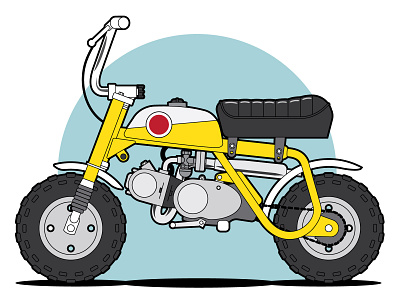 Honda Z50 illustration motorcycle