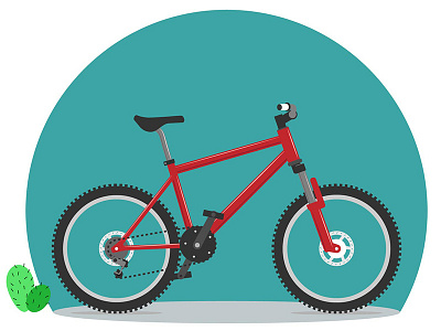 Mountain Bike atb bicycle bike illustration vtt