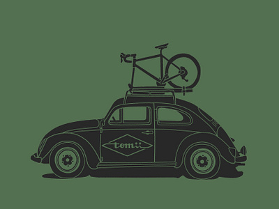 Tomii cycles bicycle bug illustration vw