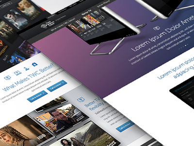 Discover TWC branding cable content creative design devices internet tv ui ux