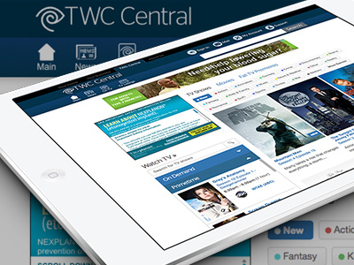 TWC Central branding design responsive tv twc ui ux web