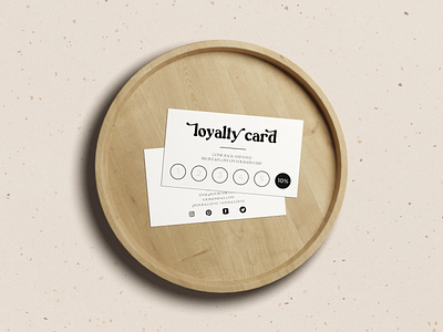 Loyalty Card Template for Canva branding business card canva canva design canva template design editable logo loyalty card printable retro thank you card