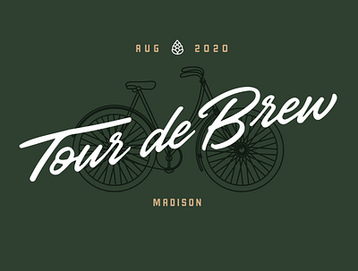 Tour de Brew beer bike logo logo design madison