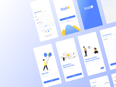 Walle E-Wallet App UI Design