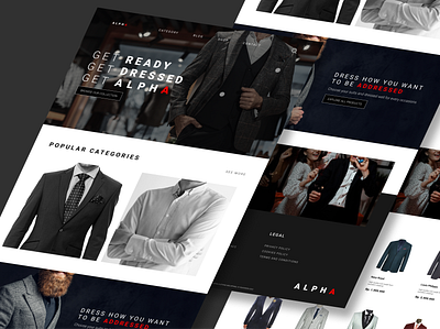 ALPHA - APPAREL WEBSITE DESIGN UI design ui ui design uiux ux web design