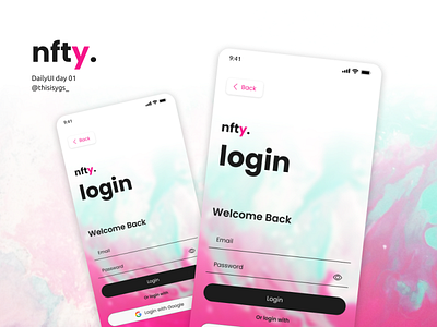 Daily UI Day 01 - NFT Login Page Application