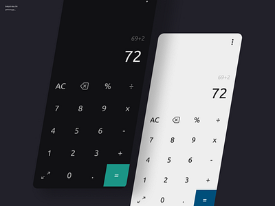 Daily UI Day 04 - Calculator calculator design ui ui design ui mobile uiux
