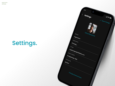 Daily UI Day 07 - Settings