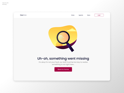 Daily UI Day 008 - 404 design illustration ui ui design uiux web design