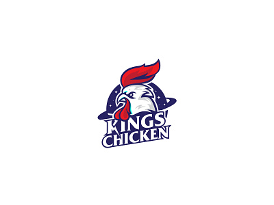 Kings Chicken Logo design illustration logo logodesign vector ‪‎branding‬ ‪‎brand‬ ‪‎logo brand‬ ‪‎logo design‬ ‪‎logodesign‬