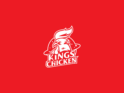 Kings Chicken - Mono version illustration logo logodesign mascot mascot character mascotlogo ‪‎branding‬ ‪‎logo brand‬ ‪‎logo design‬ ‪‎logodesign‬
