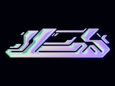 Hustla Type | Holographic 3d 3d art abstract branding crypto cyberpunk dimension futuristic glitch glow gradient gradients holo holographic iridescent logo neon thedailytype type typography