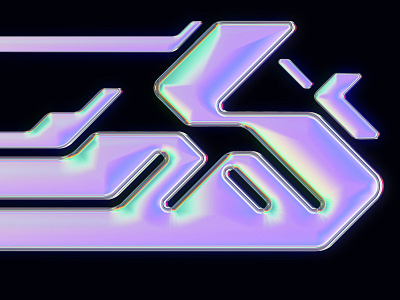 Hustla Holo type | Closeup 3d 3d art 3dtype abstract bradning crypto cyberpunk dimension futuristic glitch glow gradients holo holographic iridescent logo neon thedailytype type typogaphy