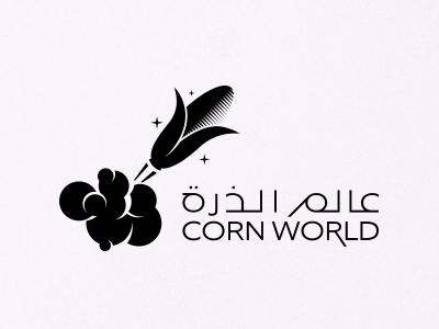 Corn World corn emblem flat icon logo logodesign logotype mark world