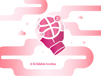 2 Dribbble Invites. art dribbble flatart illustator illustraion invites