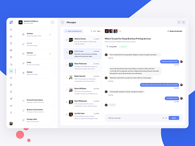 Team Communication - BetaCRM Web UI Kit