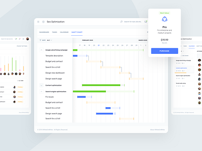 IOTask Web UI Kit V4.0 admin app asana dashboard design gantt gantt chart management project saas task ui ui kit uidesign ux