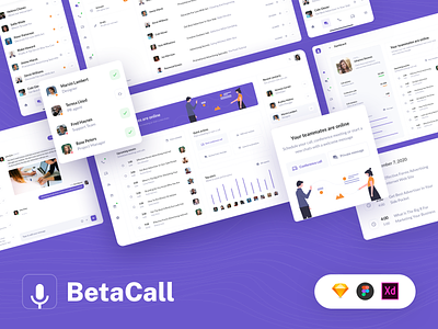 BetaCall Web & Mobile UI Kit