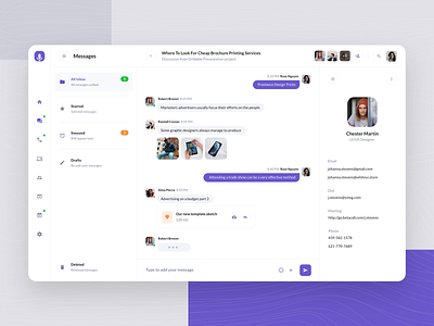 Messenger App from BetaCall UI Kit by WhiteUI.Store on Dribbble