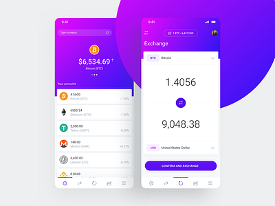 IOWallet UI Kit for Cryptocurrency Wallet Apps