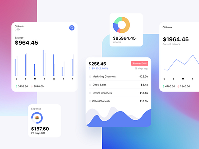 Widgefy Multipurpose iOS Widgets UI Pack app chart financial financial app graphic home screen ios ios14 ios14homescreen project management task ui ui kit ux widget widgets