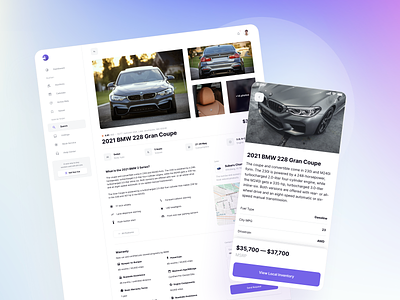 Car Model Description Page - Vehically UI kit