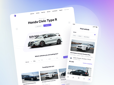 Car Dealership Landing Page - Vehically UI kit