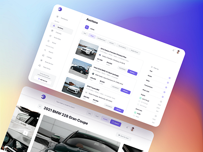 Car Dealership & Auctions Dashboard - Vehically UI kit