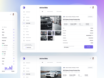 Auto auction page - Vehically UI kit admin app auction auto car copart dashboard dealer design graphic design inspiration modern page rent saas sell template ui ui kit ux