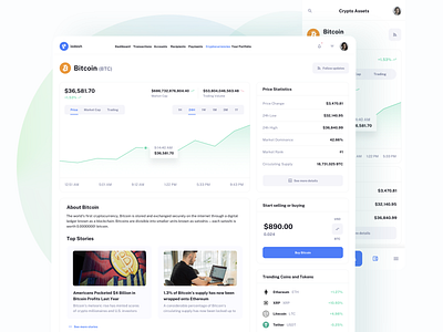 Bitcoin Price, Cryptocurrency Trading - IODash UI Kit admin app assets bitcoin coin crypto cryptocurrency dashboard design ethereum graph market rate saas stocks trading ui ui kit ux wallet