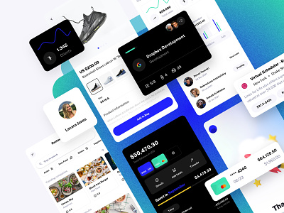 Droid Multipurpose UI Kit for Mobile Apps admin android app application crm dashboard design development discount fintech ios mobile multipurpose project management resources saas template ui ui kit ux